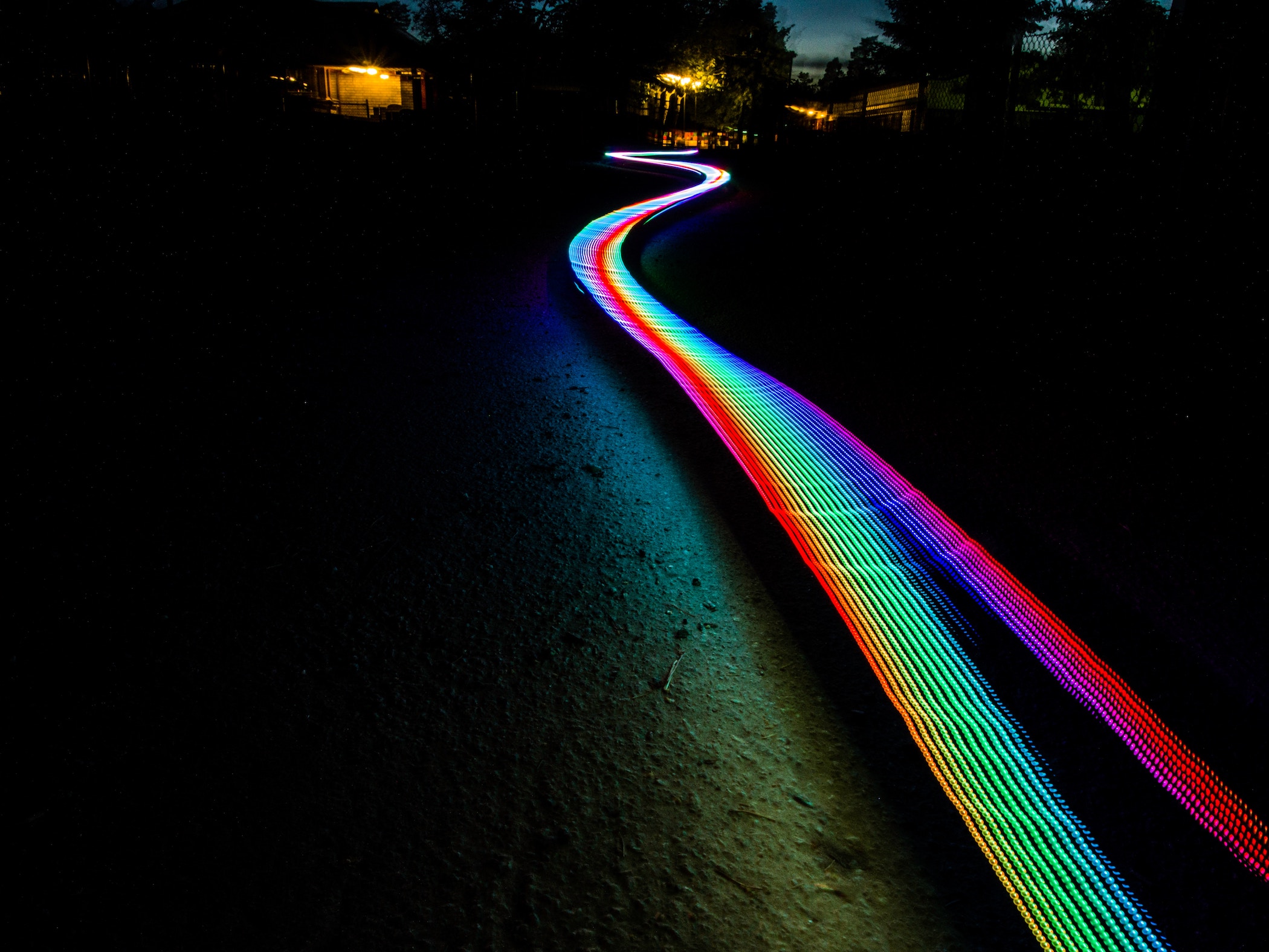 RGB flow on a road at night