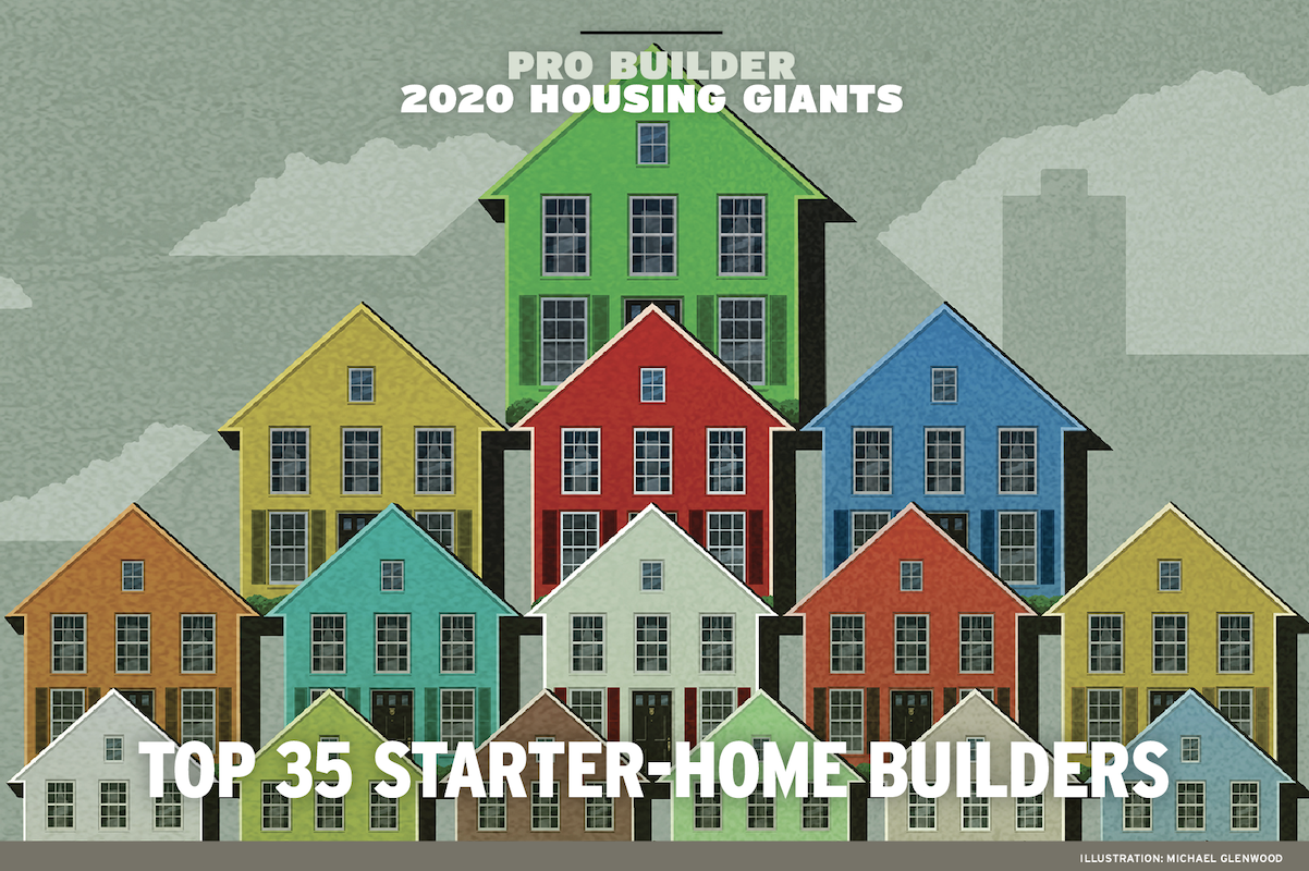 Multicolored homes in different sizes from large to small