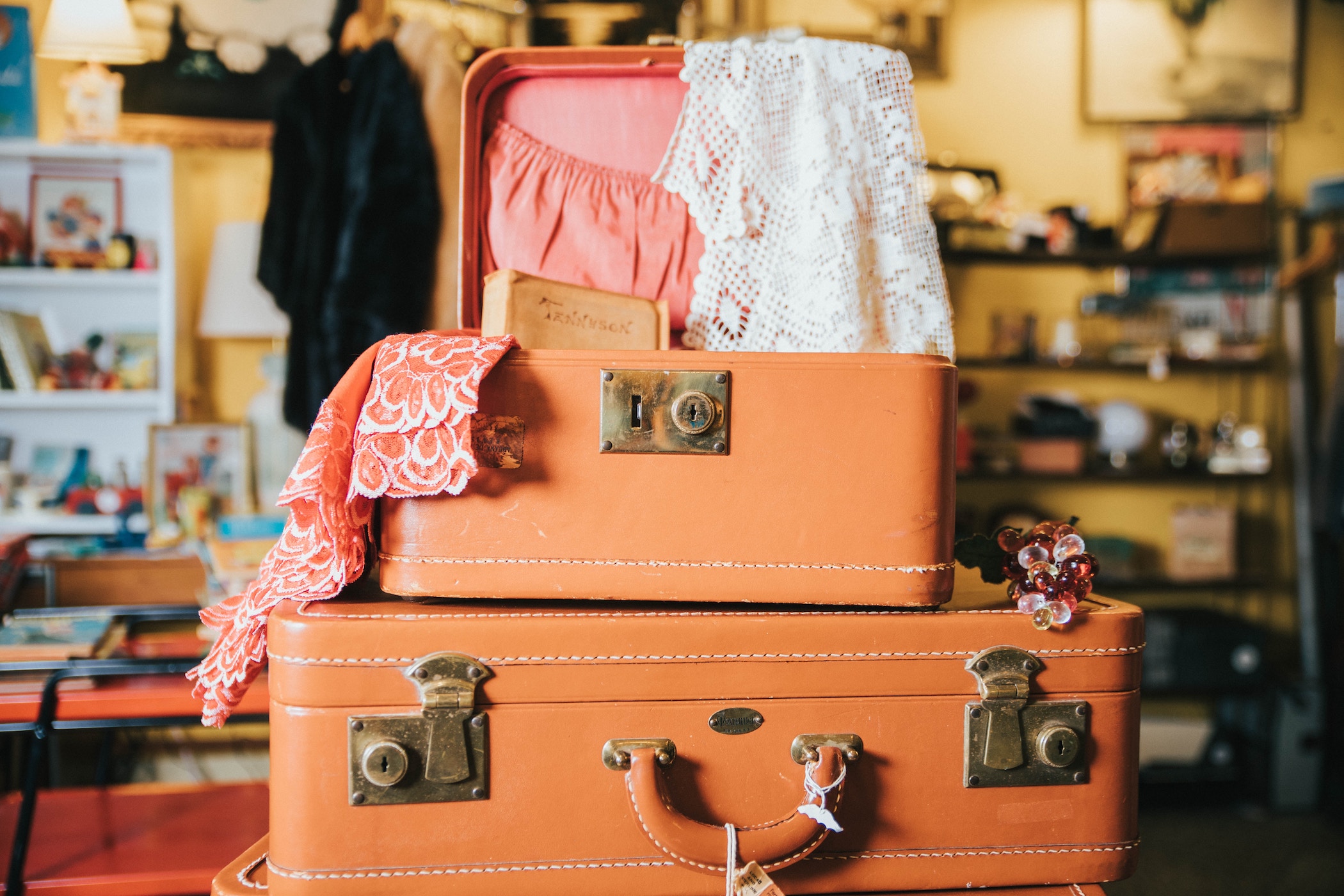 Pink suitcases inside bedroom | Greater price appreciation correlates to higher turnover rates for homeowners, according to new data from LendingTree.