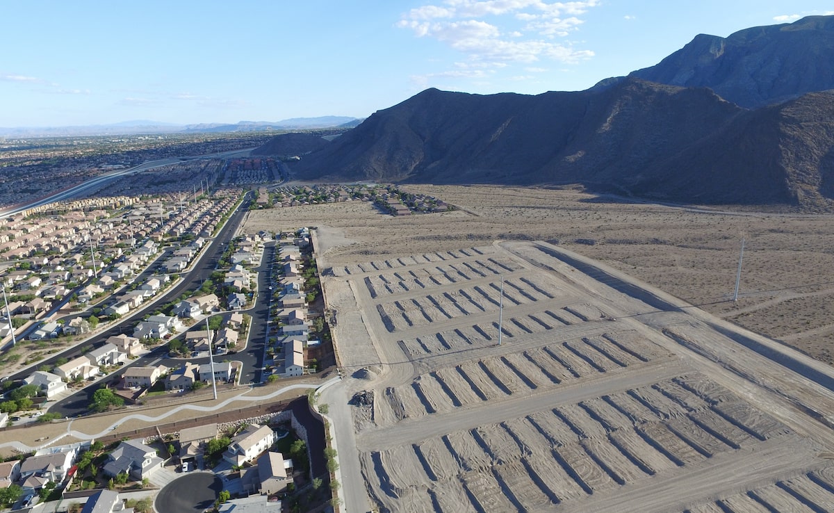 Empty lots for housing development outside of Las Vegas