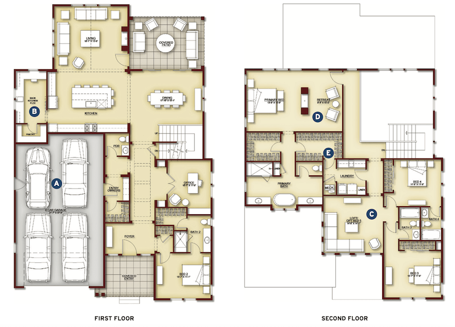 DTJ Design's floor plans for The Cottages