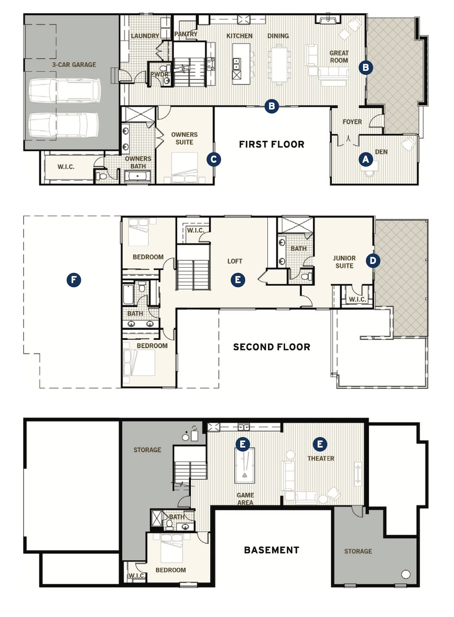 Floor plans for Dahlin Architecture | Planning | Interiors' luxury production design Ventura