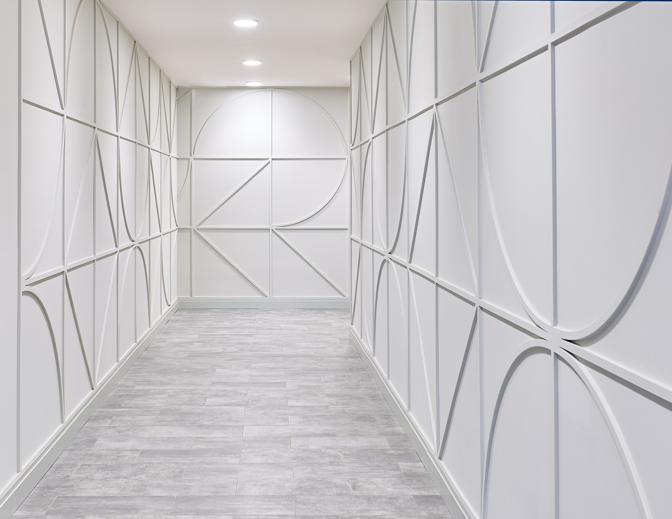 Dey & Bergen modern white hallway interior