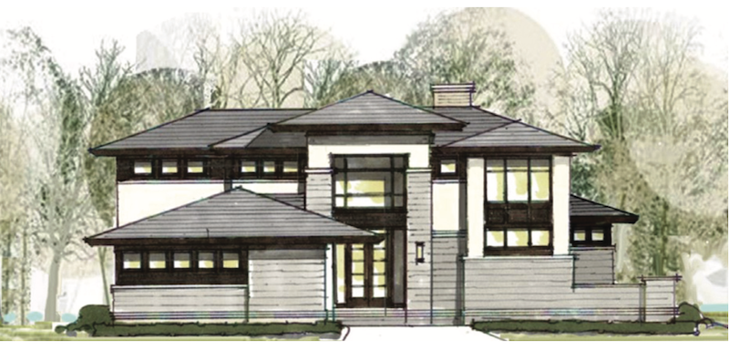 front elevation of the Janelle luxury home design by TK Design & Associates