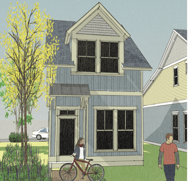 Larry Garnett design for single family homes, Cottages at Stockton, Plan 1, elevation