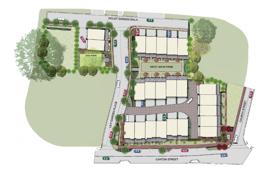 West Main Townhomes site plan