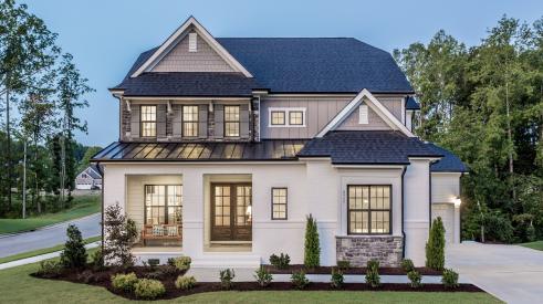 Front facade of The Dartmouth luxury home design by GMD Design Group